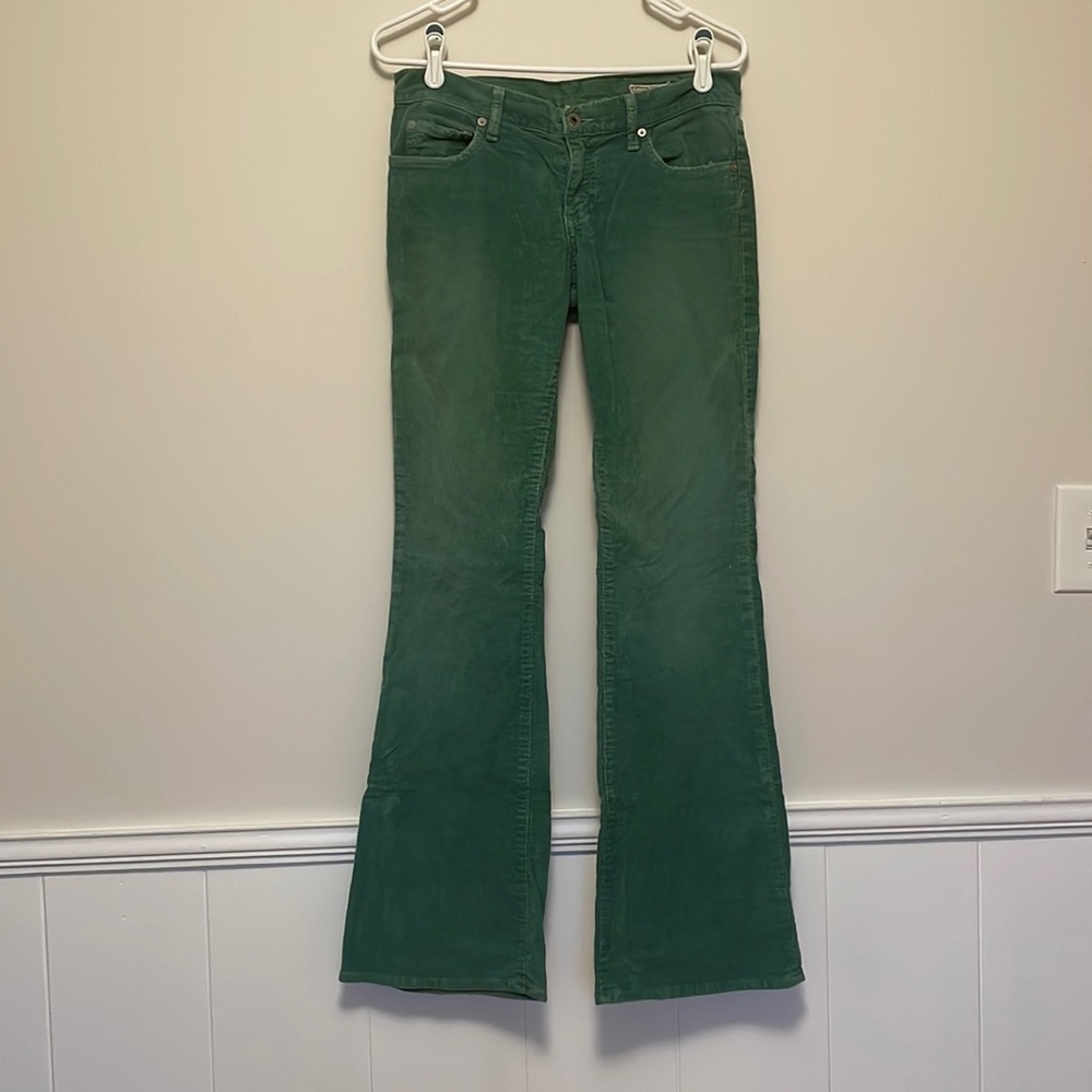 Chip & Pepper corduroy bootcut pants green women’s size 26